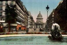 CPA Paris Pantheon Et Rue Soufflot 