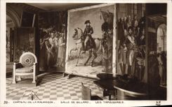 VINTAGE POSTCARD Castle Of Malmaison Room Of Billiards the Napoleon Tapestries 1st