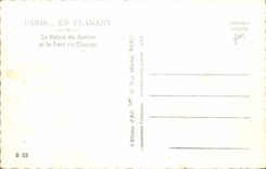 MODERN CARD Paris While Strolling Law courts and the bridge with the exchange