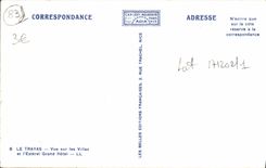 VINTAGE POSTCARD Trayas Seen on the villas and Esterel Large Hotel