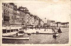 CPA Toulon Le Quai Cronstadt Grand Cafe de la Rade