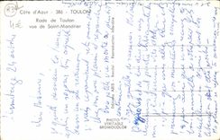 MODERN CARD Toulon Roads Seen of Mandrier Saint