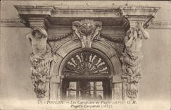 VINTAGE POSTCARD Toulon the Caryatids De Puget