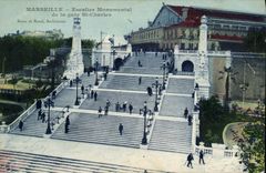 CPA Marseille Escalier Monumental De La Gare St Charles