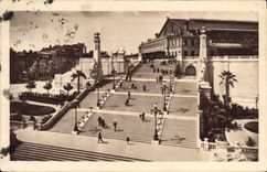 CPA Marseille Escalier Monument De La Gare St Charles