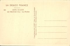 VINTAGE POSTCARD Trayas Rocks