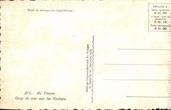 VINTAGE POSTCARD In Trayas Heavy swell On the Rocks