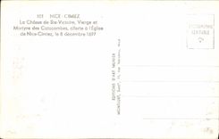 POSTAL Niza Cimiez de la VENDIMIA la caza de la Virgen del Ste. Victoire y martirio de las catacumbas