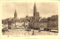 POSTAL Estrasburgo de la VENDIMIA el lugar de Kleber