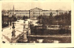 POSTAL Estrasburgo de la VENDIMIA la universidad