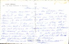 POSTAL MODERNA Lyon el lugar Bellecour y Fourviere