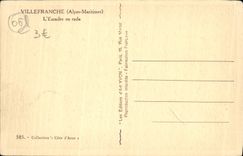 VINTAGE POSTCARD Villefranche the Squadron Splits Boats of Them