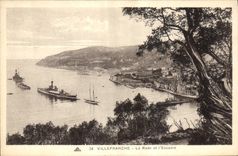 VINTAGE POSTCARD Villefranche Roads And I' Escadre Boats