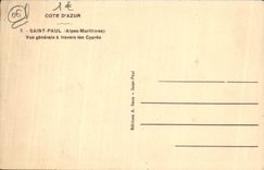 CPA Saint Paul Vue Generale A Travers Les Cypres