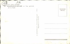 VINTAGE POSTCARD Villefranche On Sea View And Roads