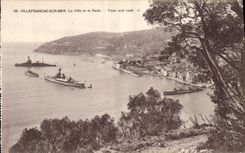 VINTAGE POSTCARD Villefranche On Sea the city And Roads