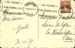 VINTAGE POSTCARD Villefranche On Sea Through the pines