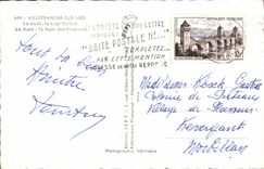 VINTAGE POSTCARD Villefranche On Sea Roads the Cape Ferrat At the bottom the bay of the ants