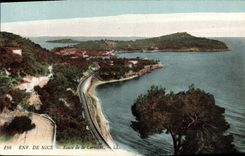VINTAGE POSTCARD Surroundings Of Nice Road Of the Cornice
