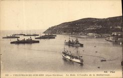 CPA Villefranche Sur Mer La Rade L'Escadre De La Mediterranee Bateaux