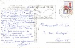 MODERN CARD Villefranche Vur On Basle And the Cape Ferrat