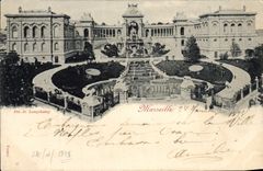 CPA Marseille Palais De Longchamp carte 24 1 1898 RARE
