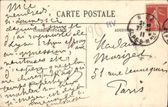 VINTAGE POSTCARD Villefranche Panorama Boats