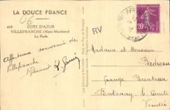 CPA Villefranche La Rade Bateaux