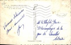 CPA Villefranche Sur Mer Vue Generale Au Fond Le Cap D'Ail et la Tete de Chien 