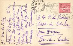 Interior de la POSTAL de la VENDIMIA Sables d'Olonne del ND de la buena ayuda