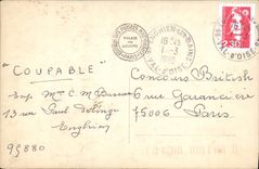 VINTAGE POSTCARD Museum Of Louvre Vinci Head Of Sainte Year