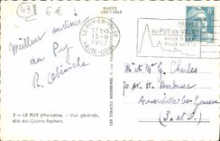 VINTAGE POSTCARD Puy View known as of the Four Rocks