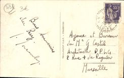 VINTAGE POSTCARD Puy View the cathedral and the rock Crow