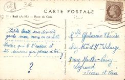 VINTAGE POSTCARD Beuil Road of Cians