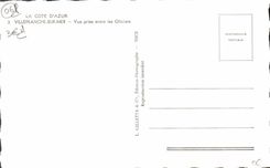 MODERN CARD Villefranche On Sea Seen from between the Olive-trees