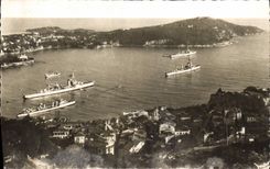 CPM Villefranche Sur Mer La rade et le Cap Ferrat Bateaux