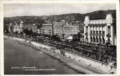 VINTAGE POSTCARD Nice the Walk Seen from of the pier walk