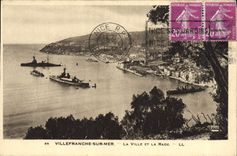 CPA Villefranche Sur Mer L'Escadre La ville et la rade Bateaux