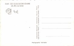 CPM Les gorges de Cians En hiver