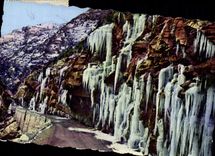 CPM Les Gorges du Cians La route en hiver