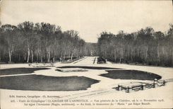 Taladro de la POSTAL de la VENDIMIA del claro de Compiegne del armisticio de Militaria