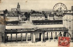 POSTAL Compiegne de la VENDIMIA vista de la terraza del castillo