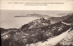 CPA Eze Route de la Grande Corniche de Nice a Menton