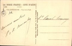 VINTAGE POSTCARD Villefranche Seen of the Roads