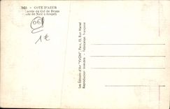 VINTAGE POSTCARD Cote of Azure the laces of the collar of Braus Route of Nice has Sospel