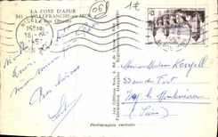 POSTAL MODERNA Villefranche en el mar la calle obscura