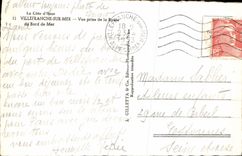 MODERN CARD Villefranche On sea Seen from of the Road of the seaside