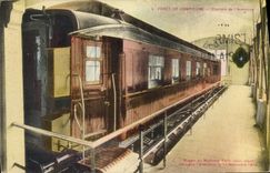 Claro del taladro de Compiegne de la POSTAL de la VENDIMIA del coche de Militaria del armisticio