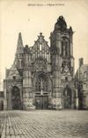 VINTAGE POSTCARD Senlis the Church St Pierre