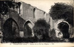 VINTAGE POSTCARD Champlieu Ruins of the Nave of the Church